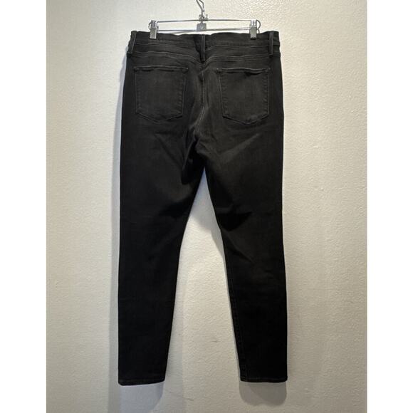 FRAME Size 32 Le High Skinny Jeans Black Denim Style# LHSK710 Condor READ - Picture 5 of 10